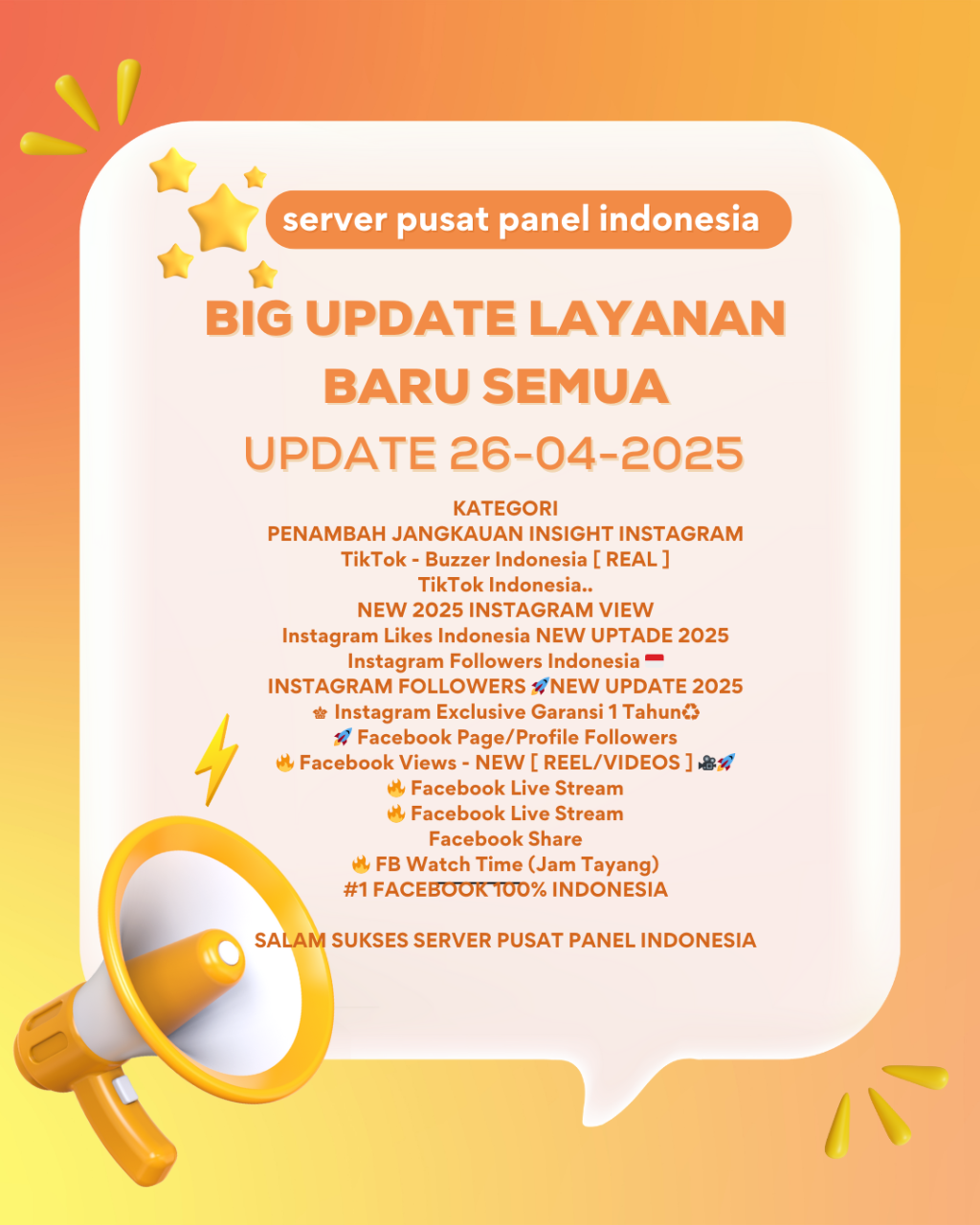 UPDATE LAYANAN TERBARU